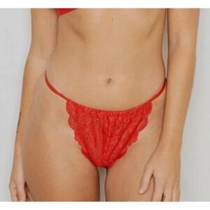Free People We Are HAH Chase Me Down Panty Siren L Floral Lace Sexy Feminine NWT